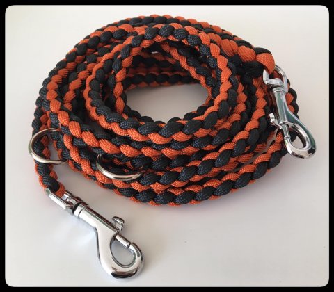 Orange/Svart Hundkoppel