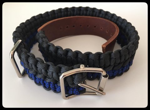 Bl/Svart Hundhalsband