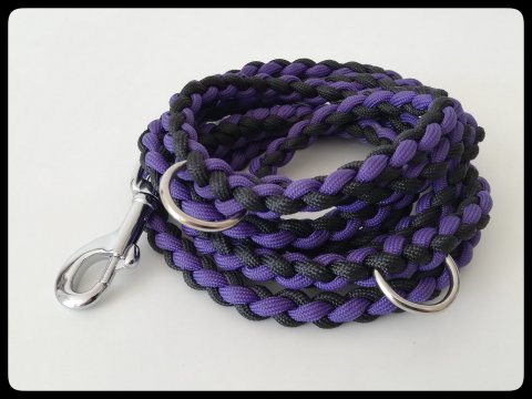 Lila/Svart Hundkoppel