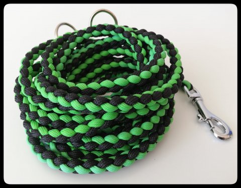 Grn/Svart Hundkoppel