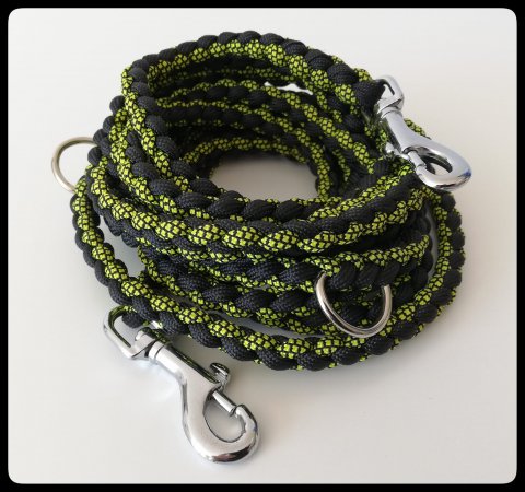 Citrongrn/Svart Hundkoppel