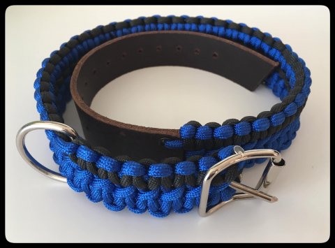 Bl/Svart Hundhalsband