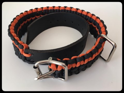 Orange/Svart Hundhalsband