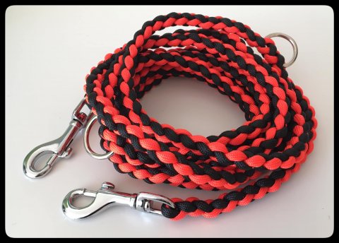 Orange/Svart Hundkoppel